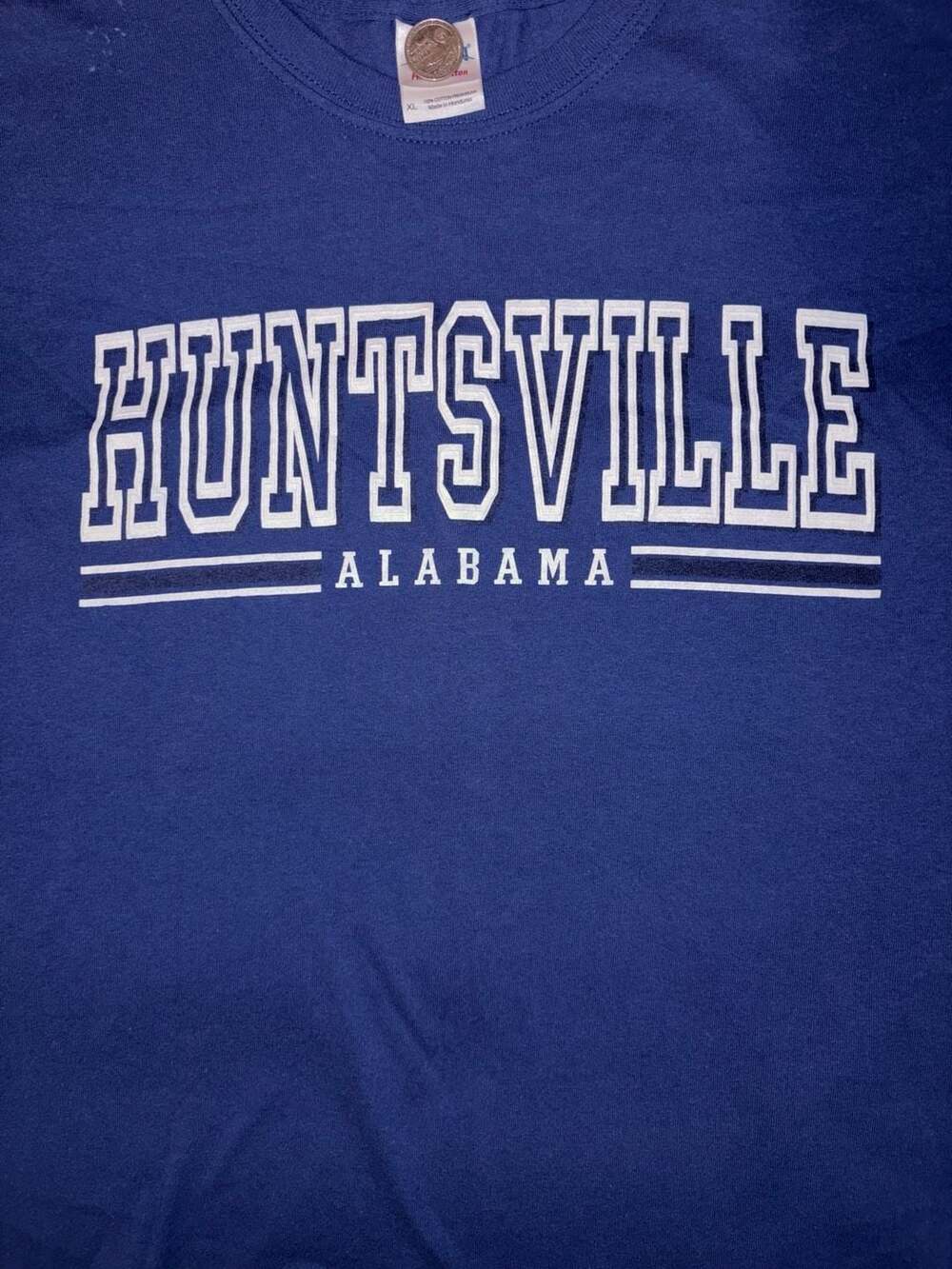 Hanes Huntsville Alabama T-Shirt Size XL Blue Cotton